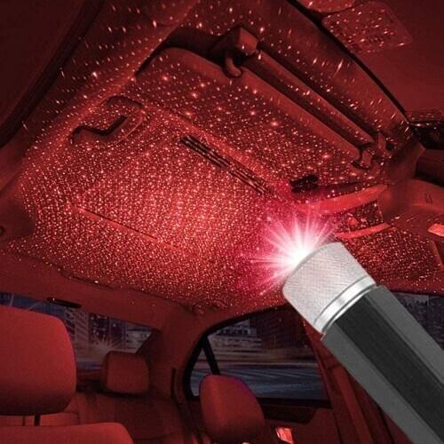 Car Roof Star Light Interior LED Starry Laser Atmosphere Ambient Projector USB Decoration Night Home Decor Galaxy Lights