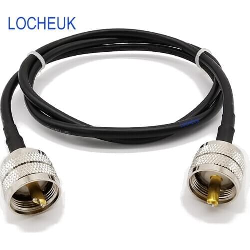 1Pcs 50cm UHF PL259 Connectors Male To Male Plug Coax Pigtail Extension Jumper Cable Cord RG58 Coaxial Cable Connector