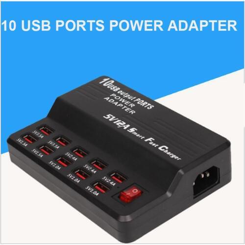 10 USB Power Fast Charge Station Multi Port Charger For iPhone X 8 7 6 Samsung Huawei AC Adapter Charger Socket