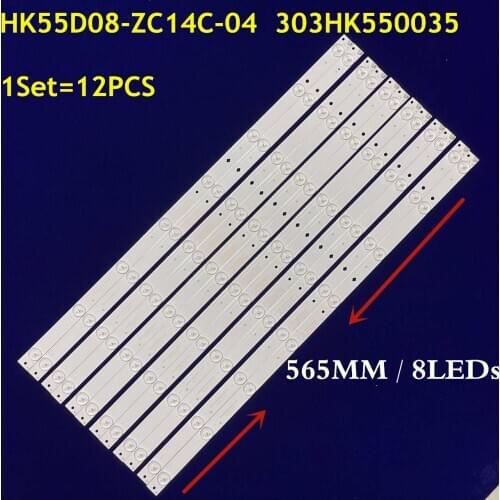 12PCSLED Backlight HK55D08-ZC14C-04 for WD55UH4530 Sceptre U550CV-UMC8A1IV58AA.6501L566000020 2301055F700170 JS-RD81366AN-7001