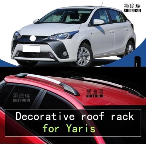 2Pcs Roof bars For Toyota Yaris hatchback 2014 2019 2018 17 Aluminum Alloy Side Bars Cross Rails Roof Rack Luggage