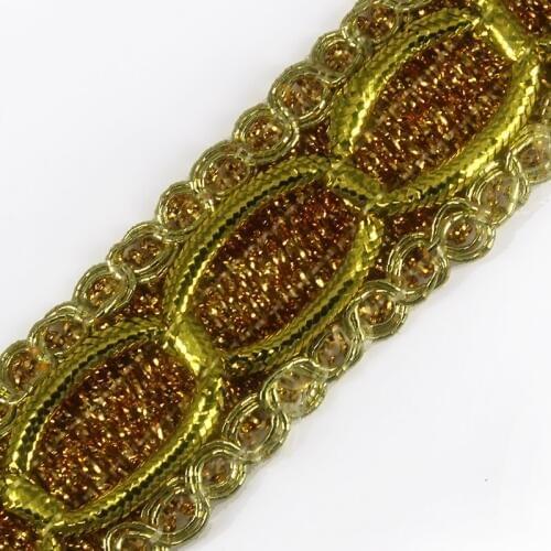 20yard Braided Gold Metallic Lace Fabric Ribbon Trim Applique Trimming Tape cinta costura Sewing Accessories for DIY Craft T1531