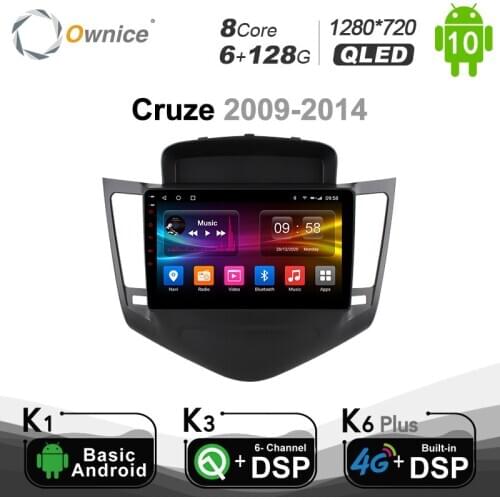 1280*720 Ownice 2din Android 10.0 car dvd GPS for Chevrolet Cruze 2009 - 2014 Octa Core DSP 4G LTE SPDIF Car Radio 6+128G BT 5.0
