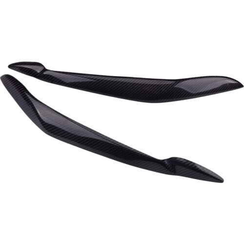 Car Carbon Fiber Texture Headlight Retrofit Accessories Eyelids Trim Eyebrow fit for BMW X5 E70
