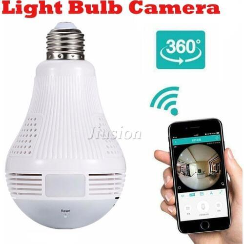 Wifi Mini 360 Camera Light Bulb Wireless Panoramic Smart IP Camcorder Video CCTV Home Security Surveillance Secret Micro Cam