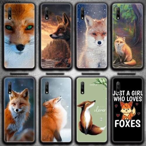 Animal cute fox Phone Case for Huawei Honor 30 20 10 9 8 8x 8c v30 Lite view 7A pro