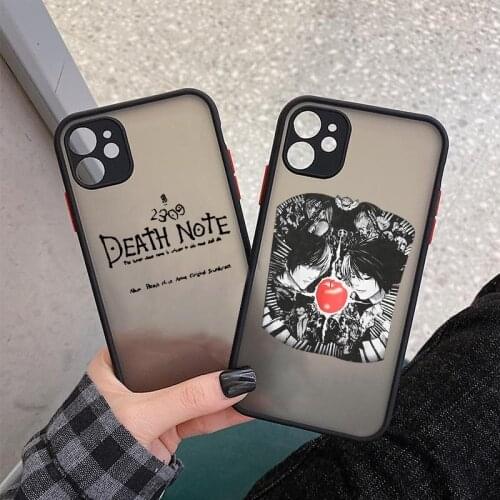 Rem and Misa Death Note Anime Phone Case For iPhone 11 12 Pro MAX 7 XS XR SE 20 X 8 6 Plus Shockproof Hard PC Cover Clear Fundas