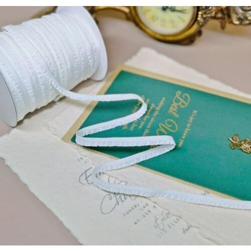 5 Meters/lot 2.5cm Width Thin Stretch Elastic Lace Sewing Ribbon Guipure DIY Lace Trim or Fabric Warp Knitting