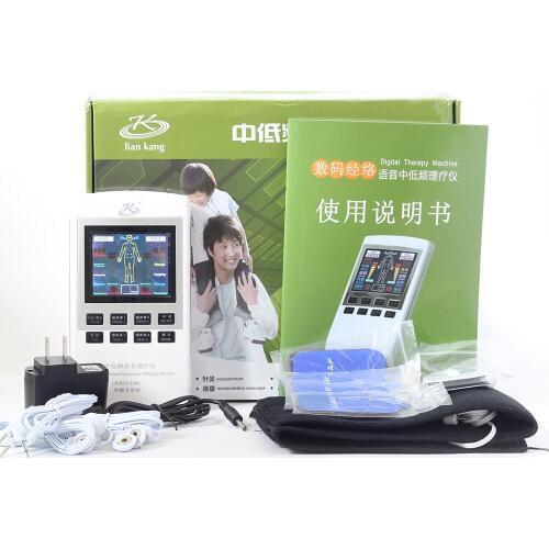 EMS English Voice Rechargeable Electronic Muscle Stimulation Trainer Sculpting Electrotherapy Body Massager TENS Physiotherapy