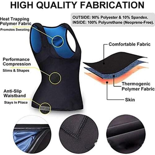 Fat Burning machine Exercise T-shirts high-quality fitness vest Slim polymer sauna vest reduces abdominal Mens Swaet shaper