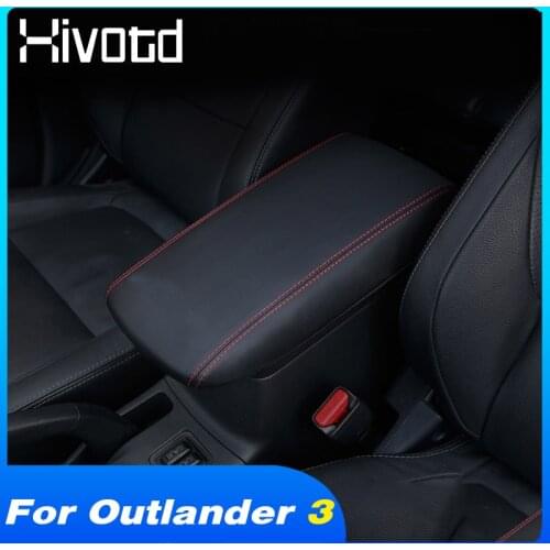 Hivotd Armrest Cover Anti-wear Trim Styling Anti-dirty Interior Protection Car Accessories For Mitsubishi Outlander 3 2016-2021