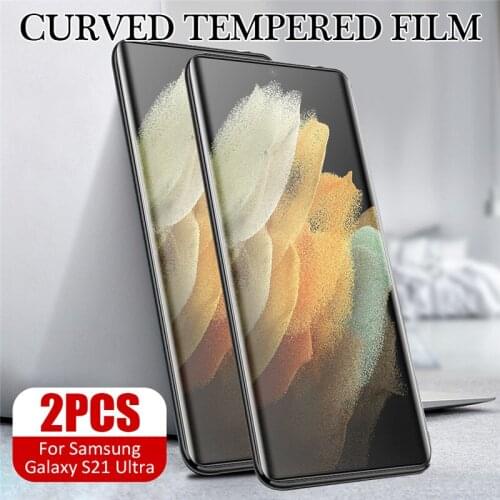 Curved Tempered Film For Samsung Galaxy S21 Ultra 5G Glass Full Cover Screen Protector For Samsung S21 Ultra Glass HD Clear Film