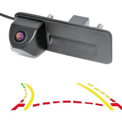 CCD 600Line Dynamic Trajectory Trunk handle Rear View Camera For Audi A1 Skoda Roomster Fabia Yeti superb Backup Camera