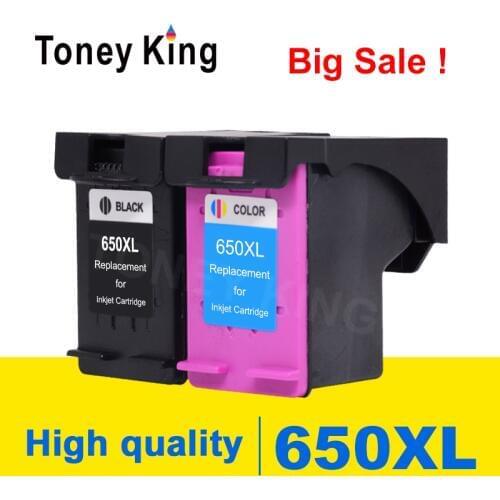 Toney King 650XL Compatible Ink Cartridge Replacement for HP 650 XL for HP Deskjet 1015 1515 2515 2545 2645 3515 3545 4515 4645
