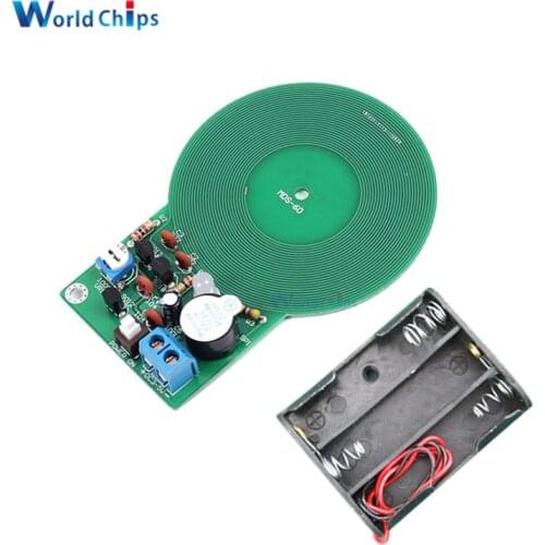 DIY Kit Metal Detector Module DIY Electronic Part DC 3V-5V 60mm Non-contact Sensor Board Metal Detector Kit With Battery Case