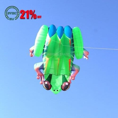 New Arrival High Quality 3D Huge Soft Giant Frog Kite Outdoor Sports Beach Kites 40 square meters, 6m*7m