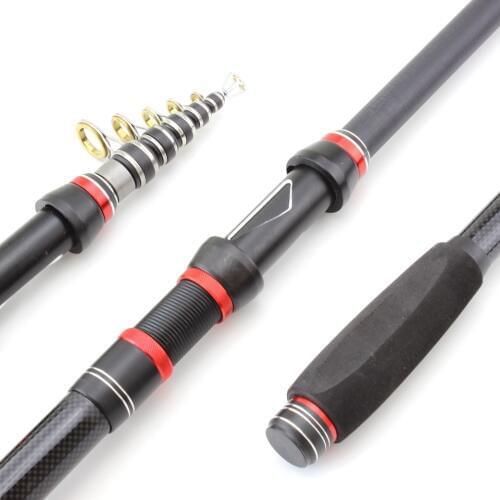NEW High Quality 1.8m 2.1m 2.4m 2.7m 3.0m carbon ultrashort Spinning Fishing Rod telescopic Travel carp fishing rod