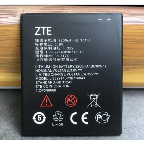 2200mAh New Original Battery For ZTE Blade L7 Mobile Phone Batteries