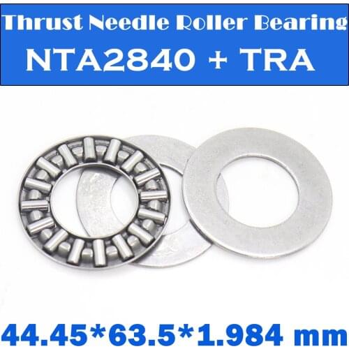 NTA2840 + TRA Inch Thrust Needle Roller Bearing With Two TRA2840 Washers 44.45*63.5*1.984 mm 5Pcs TC2840 NTA 2840 Bearings