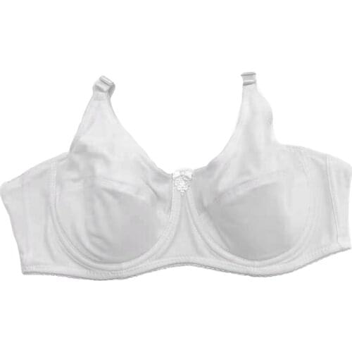 Solid white bra push-up womens underwear Crop top sexy cotton clothing active lingerie Plus size 75 80 85 90 95 100 105 110 C20