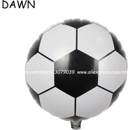 Wholesale 50pcs/lot 45*45cm Football Balloon Childrens Toys Wholesale Wedding Party Decoration Foil Air Balloons For Baby Gift