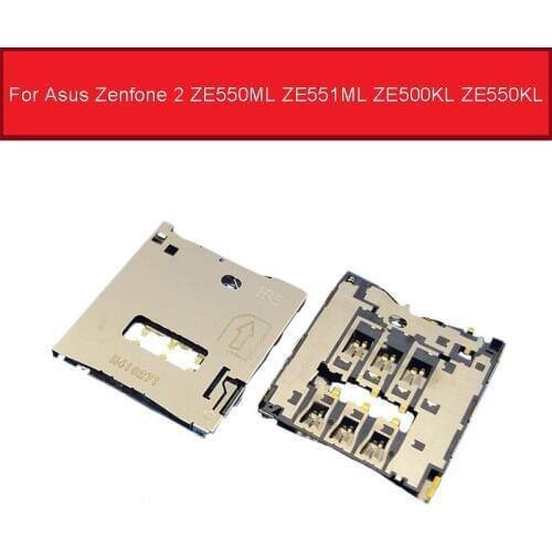 Genuine Sim Card Tray Socket For Asus zenfone 2 ZE550ML ZE551ML ZE500KL ZE550KL Sim Card Slot Reader Holder Adapter Replacement