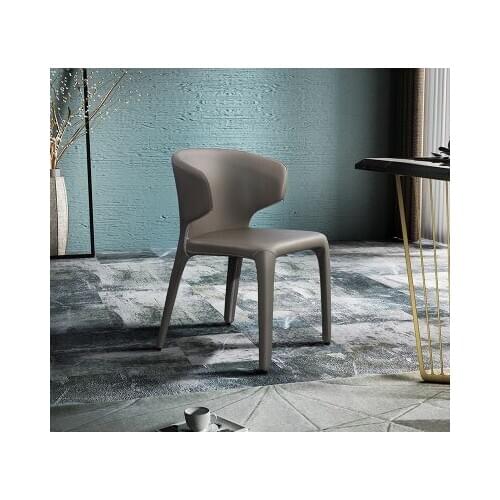 Nordic simple modern study chair leather art full package dining chair conference room leisure chair high-end coffee chair