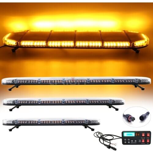 33" to 87" Car Trucks LED Warning Police Fireman Beacon Emergency Led Strobe Light Bar Work Lightbar Lamp Amber Red Blue 12V 24V