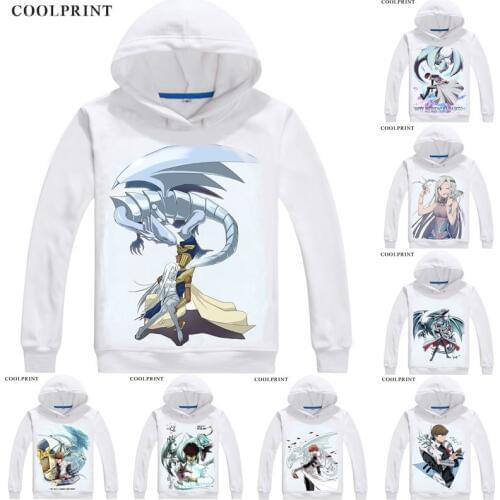 Blue Eyes White Dragon Buruuaizu Hoodies Duel Monsters Yu-Gi-Oh King of Games Men Sweatshirt Streetwear Anime Hoodie Long Hooded