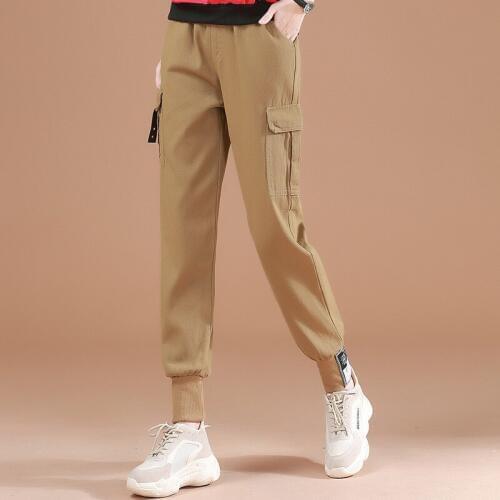 Streetwear Cargo Pants Women Casual Joggers Loose Female Trousers Korean Style Ladies Full Length Pants Punk Harme Pants PT-386