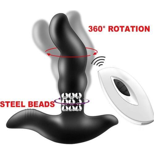 Adult Sex Toys for Men Anal Butt Plug Rotation Prostate Massager Wireless Remote Control Anal Toys Male Masturbator Erotic Toys