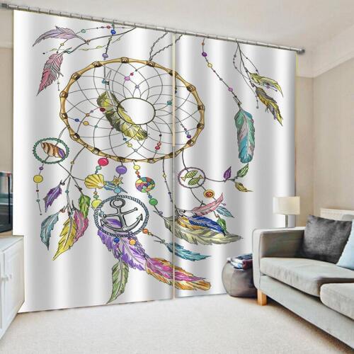 New Dreamcatcher Curtains For Living Room Bedroom Colorful Blackout Curtain Window Treatment Drapes Home Decor