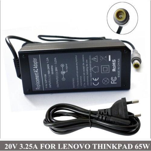 20V 3.25A 65W Notebook Charger AC Adapter For Cadernos Lenovo IBM ThinkPad Z61 Z60m Z61m Z60t Z61t Z61e Z61P L420 L421