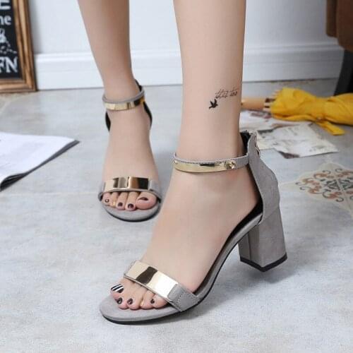 2021 Hot Sale Summer Ladies Sandals Fish Mouth Fashion High Heels Open Toe Ladies Sandals High Quality High Heels Women Sandals