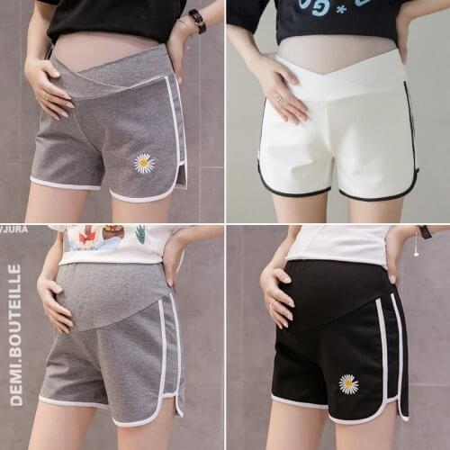Womens Maternity Shorts Summer Lounge Yoga Pajama Active Pregnancy Short Pants