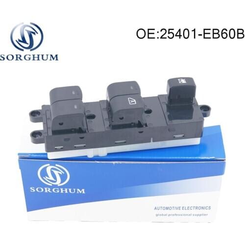 25401-EB60B 25401EB60B Front Door Power Window Master Switch For Nissan Navara Pathfinder