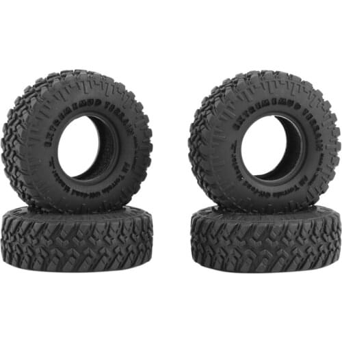 4PCS 52X17mm Soft Rubber All Terrain Wheel Tires For 1/24 RC Crawler Car Axial SCX24 90081 AXI00002 Upgrade Parts