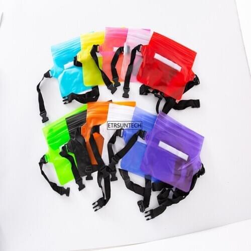 50pcs Multifunctional Storgage Case Clear Pocket With Belt Handheld Carrying Box Waterproof PVC Outdooer Storage Bag