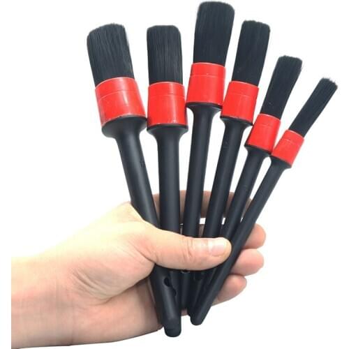 6 Pcs Multi-functional Detail Brush Cleaning Wheel Trim Car Circular Gap Tool Hanging Hole Car Wash 6 Models