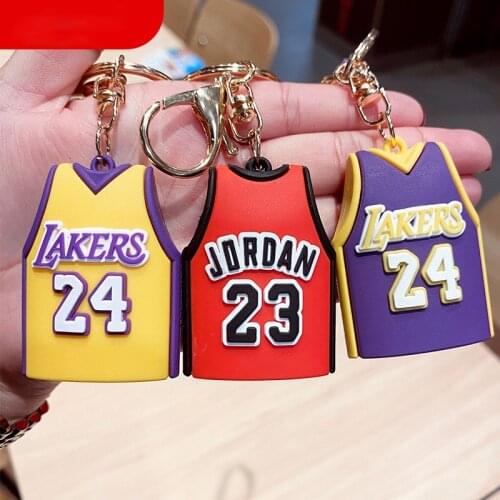 DIY Cartoon Basketball Jersey Keychain For Boy Backpack Car Key Chains Pendant Valentines Day Gift Wholesale New Chains Jewelry