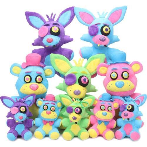 Five Nights At Freddy plush blacklight Freddy Bear Neon Foxy FNAF Plush Toy Five Nights At Freddys Stuffed Doll for Kids