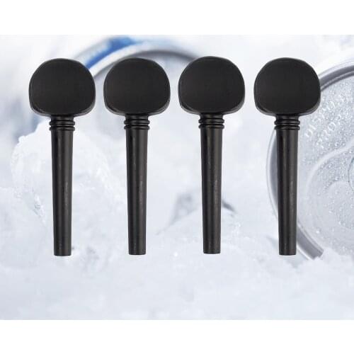 Wooden Ebony Cello Pegs Cello Shaft Handle Musical Instruments Wood Cello Accessories Parts (Not Perforated)