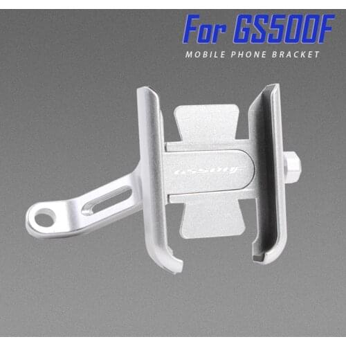 For SUZUKI GS500F 2004-2014 Motorcycle CNC Aluminum Alloy Handle Bar Rear Mirror Mobile Phone Bracket GPS Stand Holder