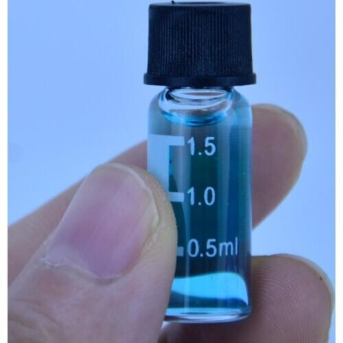 Chromatography Vial 2ml With 9mm Lid & Septa Automatic Parse Sample Bottle With Scale 100pc