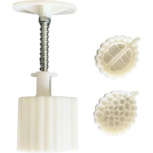 Mooncake Mold 50g Cookie Cutter with 3D Durian Stamps Green Bean Cake Mould DIY Press Baking Tool Mid-Autumn Festival