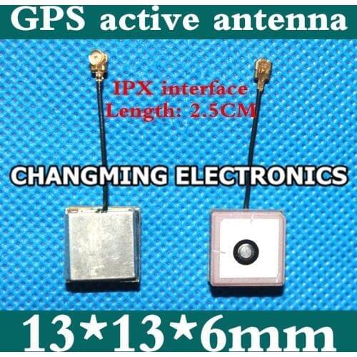 13*13*6mm GPS Built-in Active Antenna Ceramics Compatible with Beidou 2.5cm long terminal(working 100% Free Shipping)2PCS