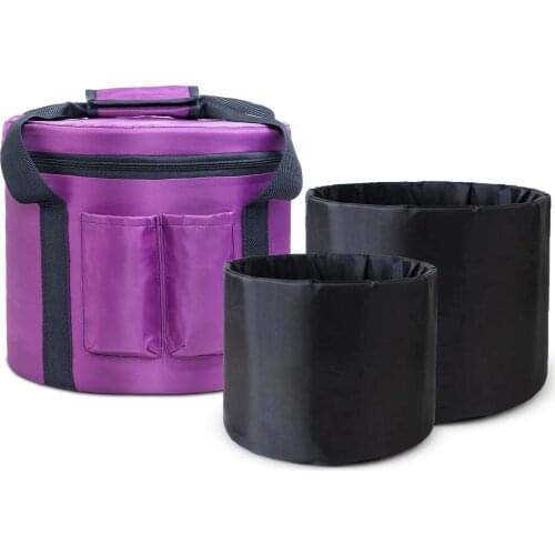 KVKA 8-14 inch canvas Bag for Quartz Crystal Singing Bowl carrier purple Color