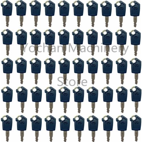 50 Pcs Ignition Lock Copper Key For Caterpillar 5P8500 0964753 0966198 8V4404 9G2777 Excavator Loader Free Shipping