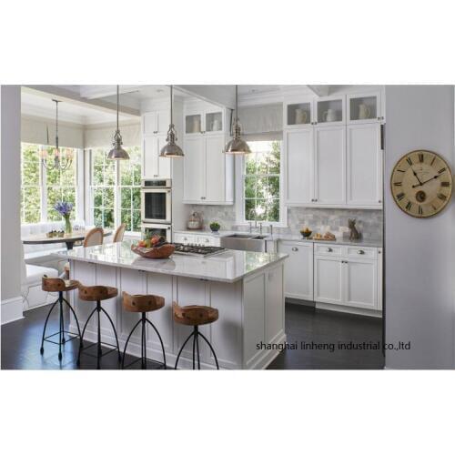 Solid wood kitchen cabinet(LH-SW090)