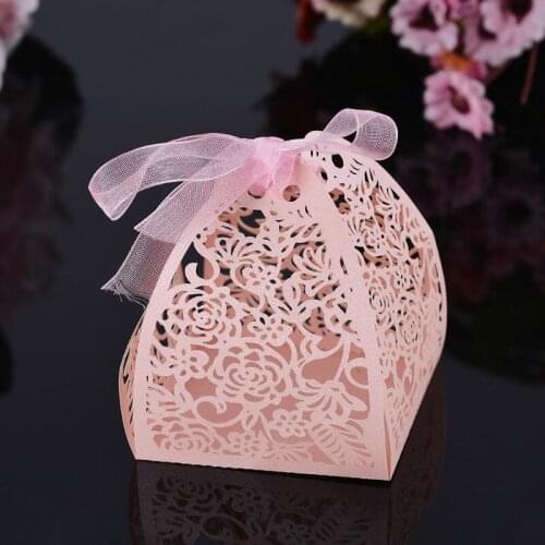 Laser Cut Lace Flower Wedding Candy Box Wedding Gift For Guest Wedding Favors And Gifts Birthday Party Decoration LX8417